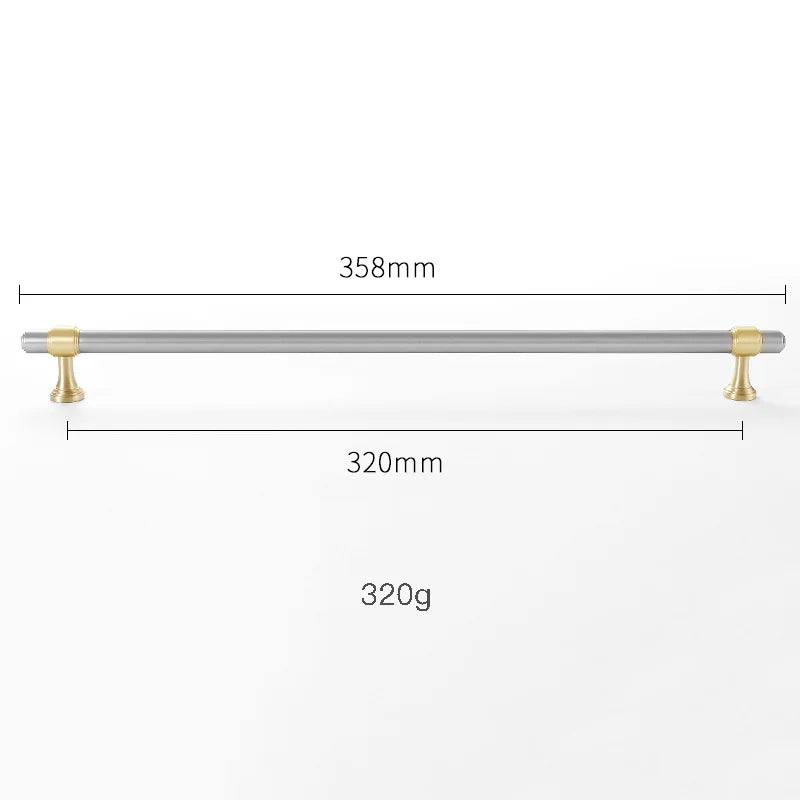 Nickel-Plated Brass Cabinet Handles – Gold and Matte Silver T-Bar Pulls for Wardrobes and Drawers