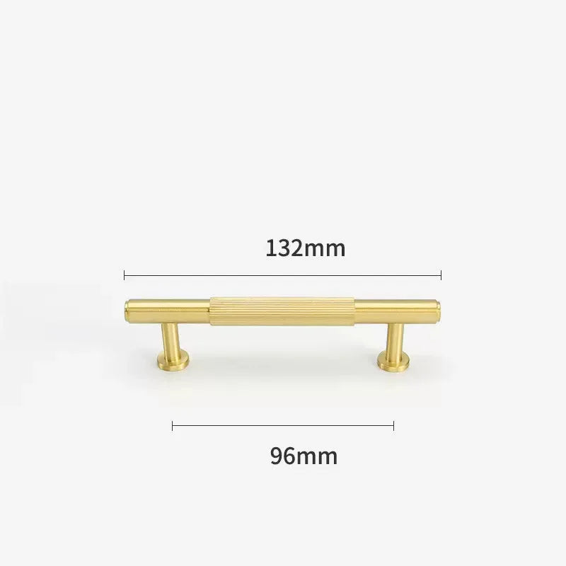 Gold Brass Cabinet Handles – Liner Knobs and Kitchen Drawer Bar Pulls for Furniture