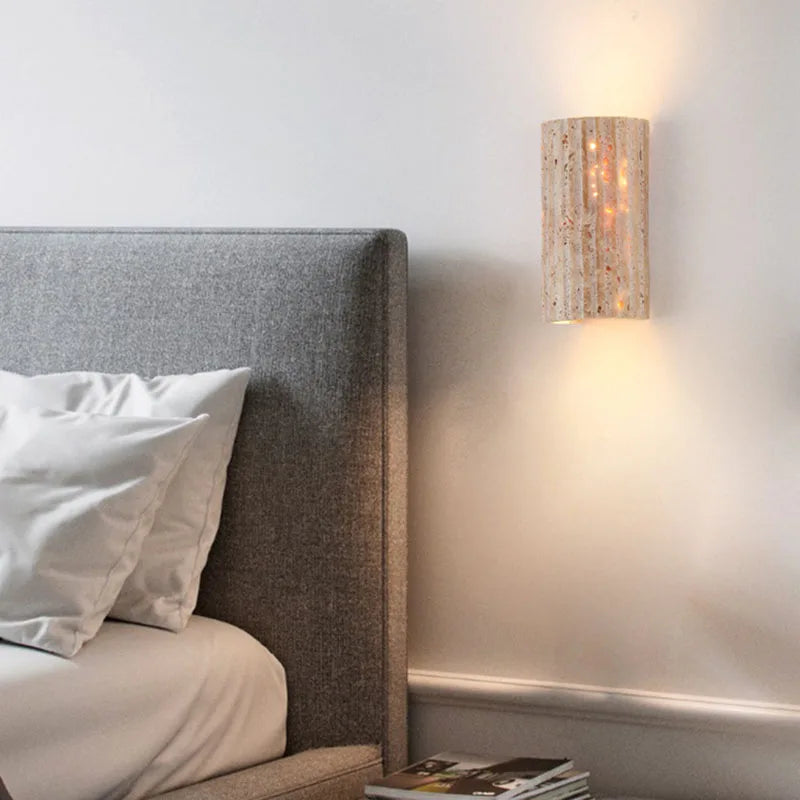 Natural Stone Wall Lamp - Art Decor Sconce for Foyers, Dining Rooms, Bedrooms, Stairs, Aisles, and Corridor Atmosphere Lighting
