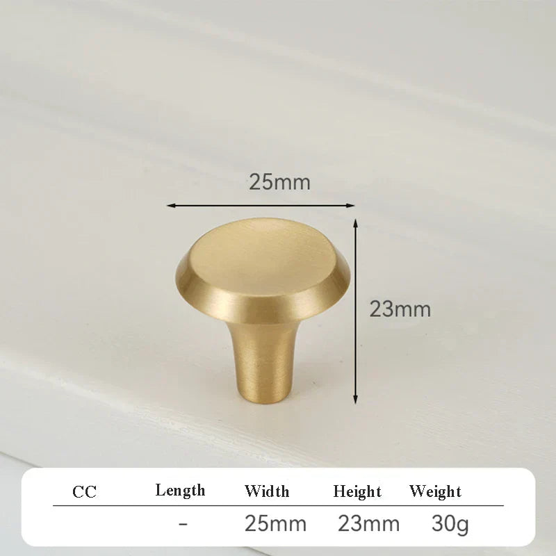 Satin Gold Brass Wardrobe Handles – Modern Drawer Knobs and Cabinet Bar Pulls (50mm-260mm)