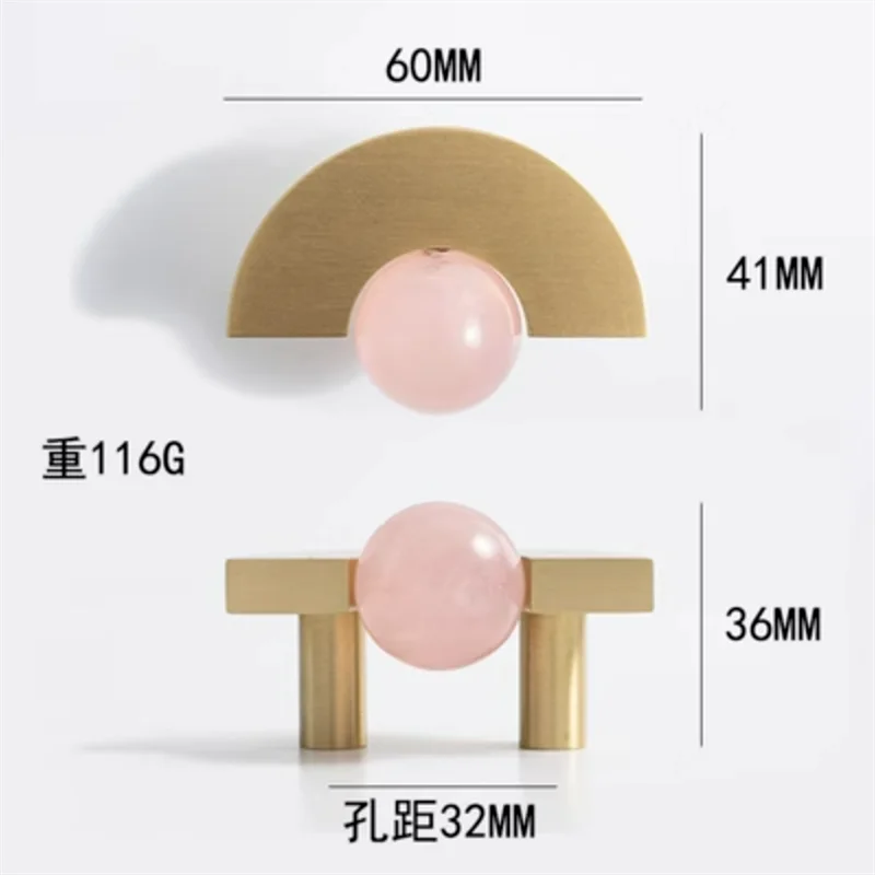 Solid Brass Acrylic Cabinet Handles and Knobs – Elegant Pulls for Drawers, Dressers, and Bathroom Furniture