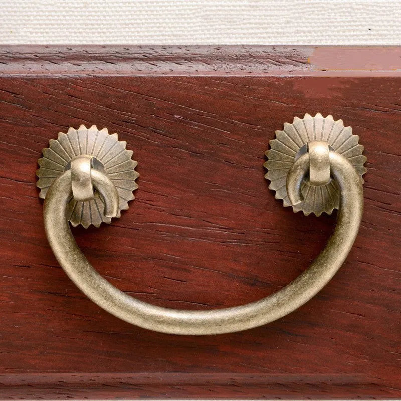 Antique Brass Arch Cabinet Pulls – Vintage Drawer Handles for Home Improvement