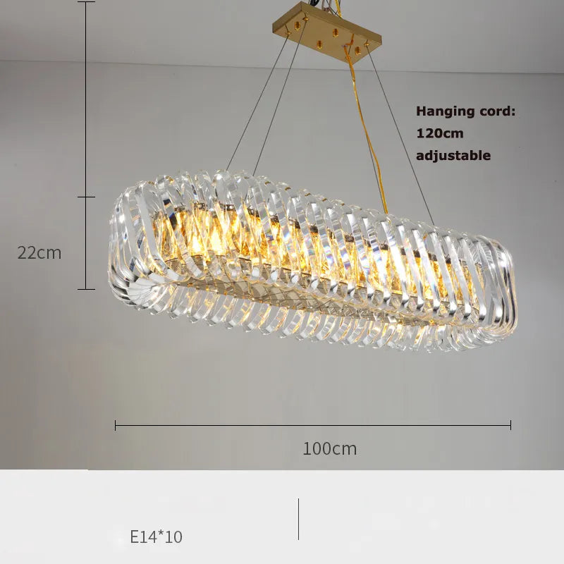 Olivia's Art Deco Crystal Glass LED Chandelier