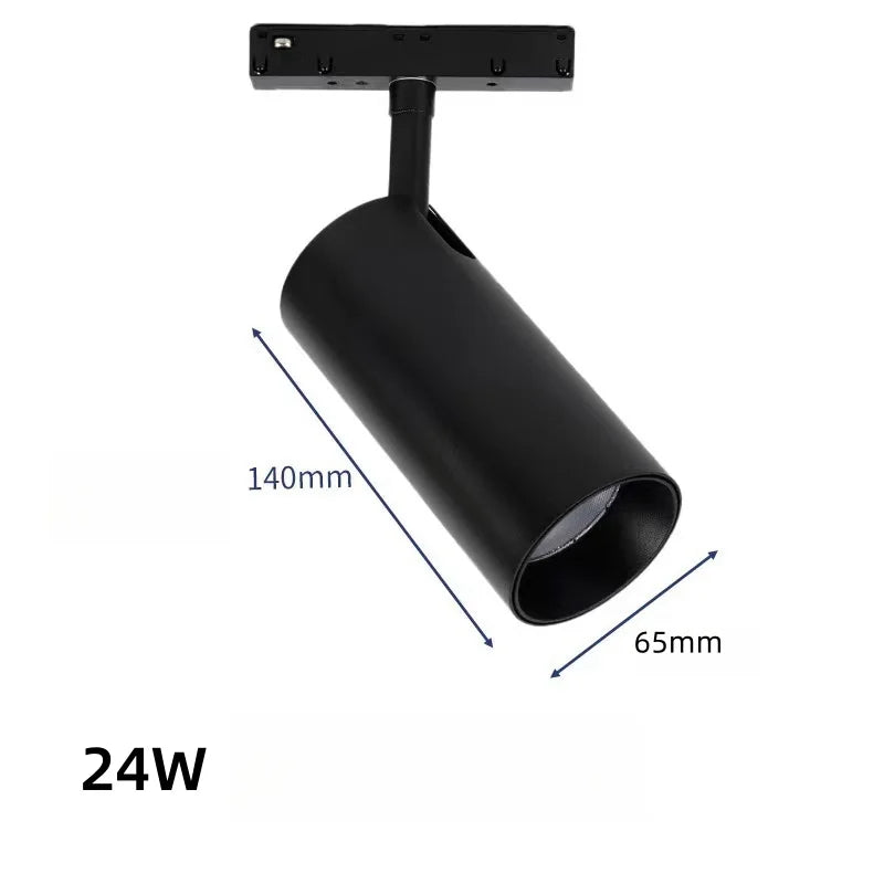 LED Embedded Magnetic Track Light - 6W/12W/18W/24W Folding Grille Spotlight
