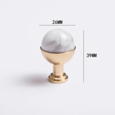 Natural Marble and Crystal T-Bar Cabinet Handles – Modern Brass Knobs for Kitchen, Dresser, and Furniture Pulls