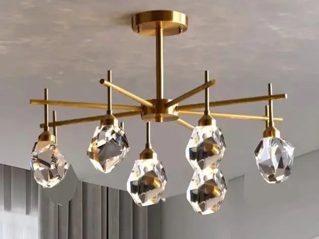 Luxury Crystal Living Room Chandelier - Modern Decor Pendant Light Fixture for Bedrooms, Dining Areas, Kitchens, and Home Decoration