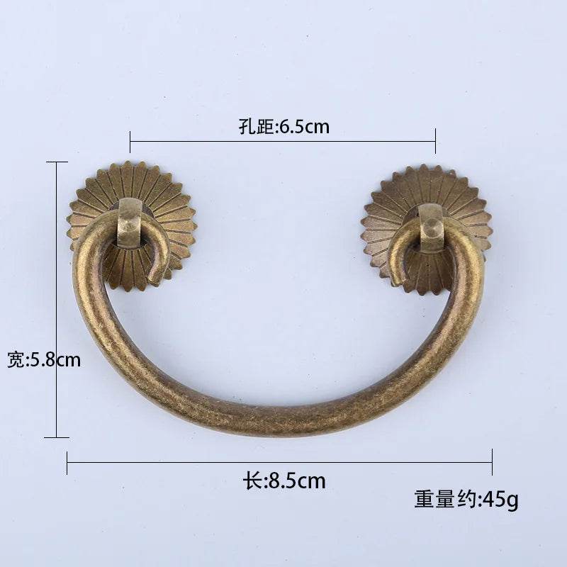 Antique Brass Arch Cabinet Pulls – Vintage Drawer Handles for Home Improvement