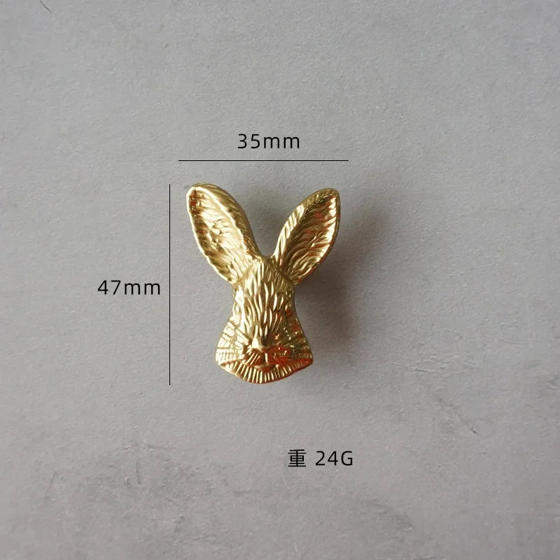 Luxury Brass Solid Handle Pure Copper Animal Shape High-grade Gold Wardrobe Dresser Drawer Cabinet Pulls Furniture Handles