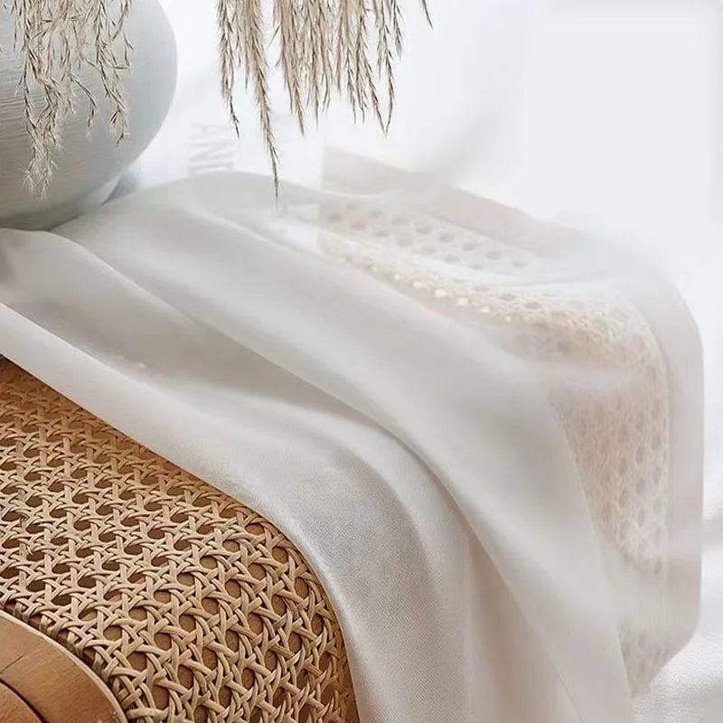 Hamptons White Chiffon Sheer Panel