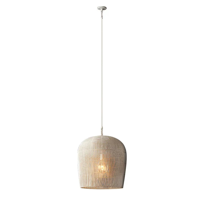 Japanese Wabi-Sabi Wind Handmade Rattan LED Pendant Lights - Illuminate Your Dining Room, Bar, Bedroom, and More with Rustic Elegance