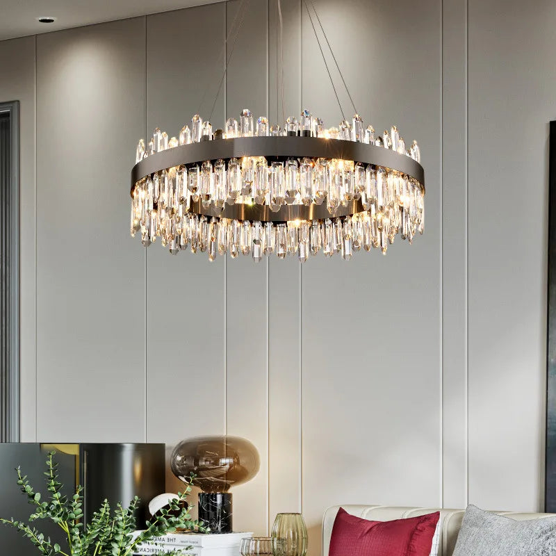 New Style Light Luxury Crystal Chandelier - Modern Elegance for Living Rooms, Dining Areas, Commercial Spaces, and Master Bedrooms