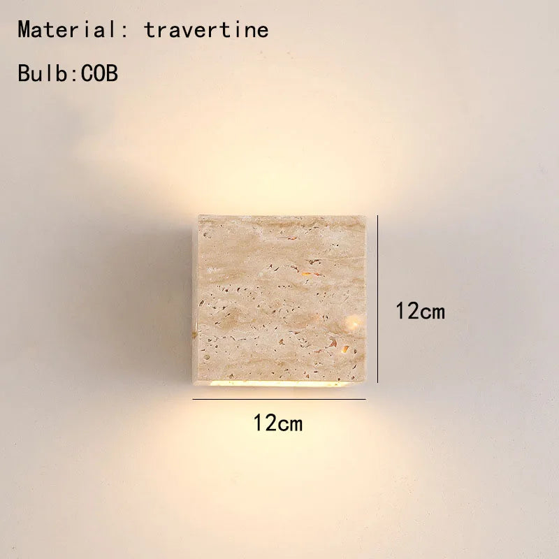 Natural Stone Wall Lamp - Art Decor Sconce for Foyers, Dining Rooms, Bedrooms, Stairs, Aisles, and Corridor Atmosphere Lighting