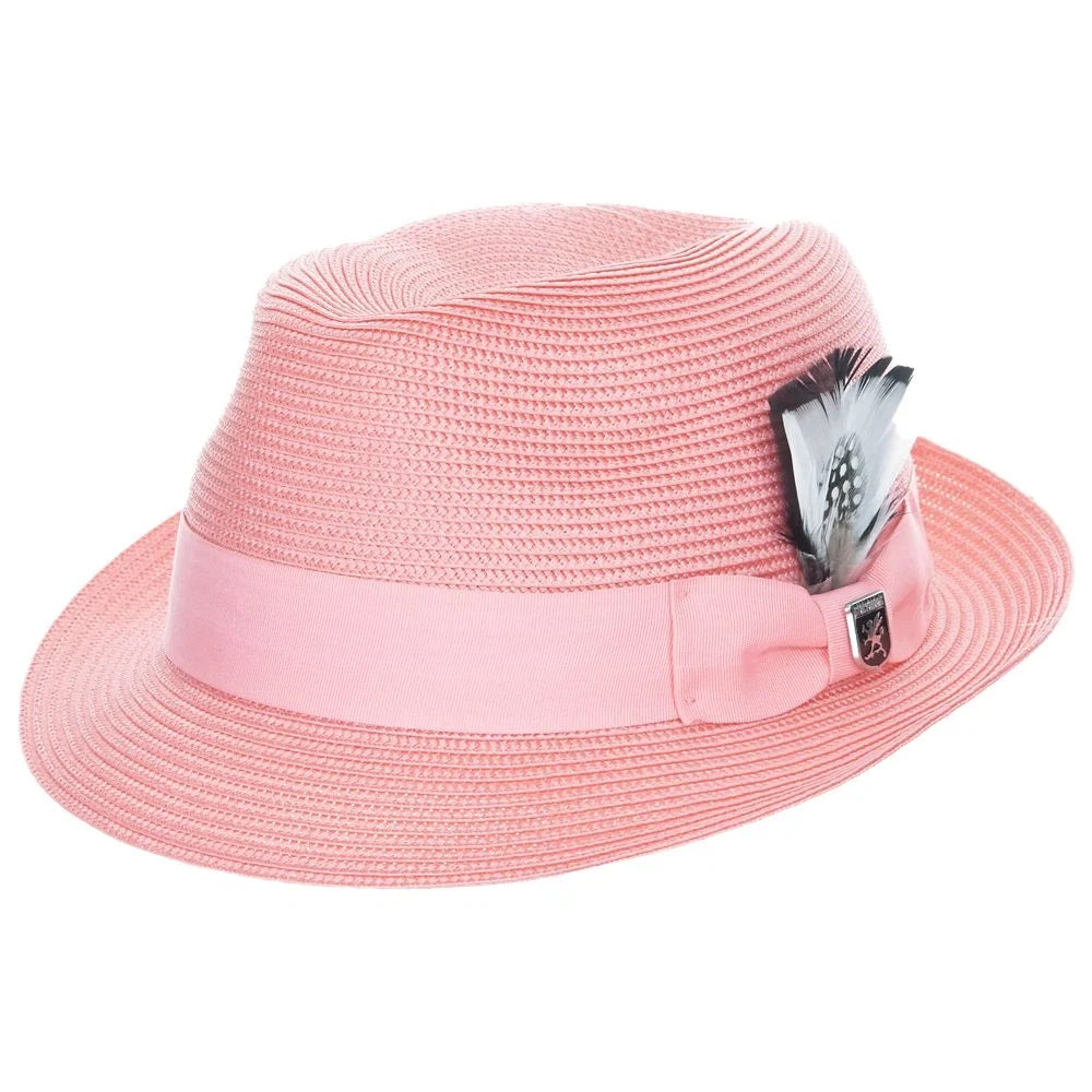 Stacy Adams Belmont - Straw Fedora Hat