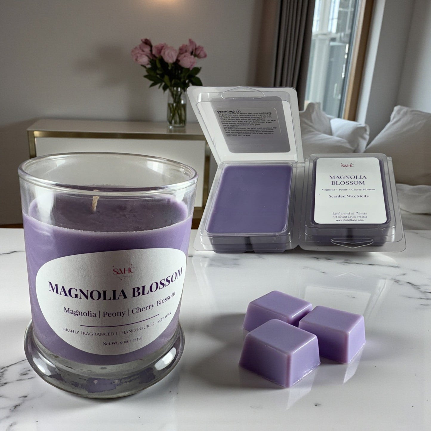 Magnolia Blossom Scented Candle