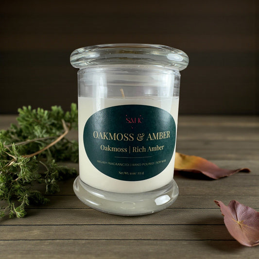 Oakmoss & Amber Scented Candle