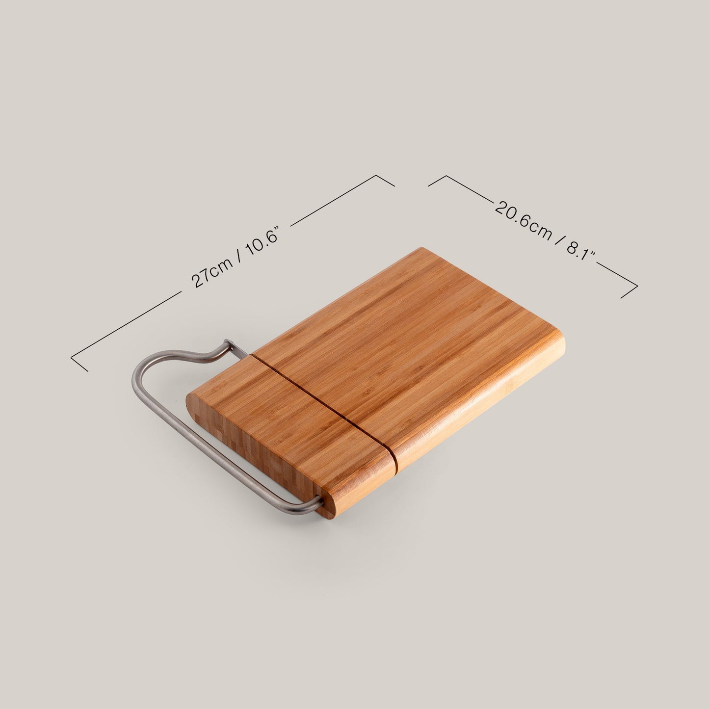Bamboo Board with Stainless Steel Cheese Slicer