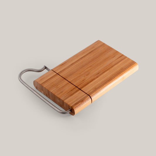 Bamboo Board with Stainless Steel Cheese Slicer