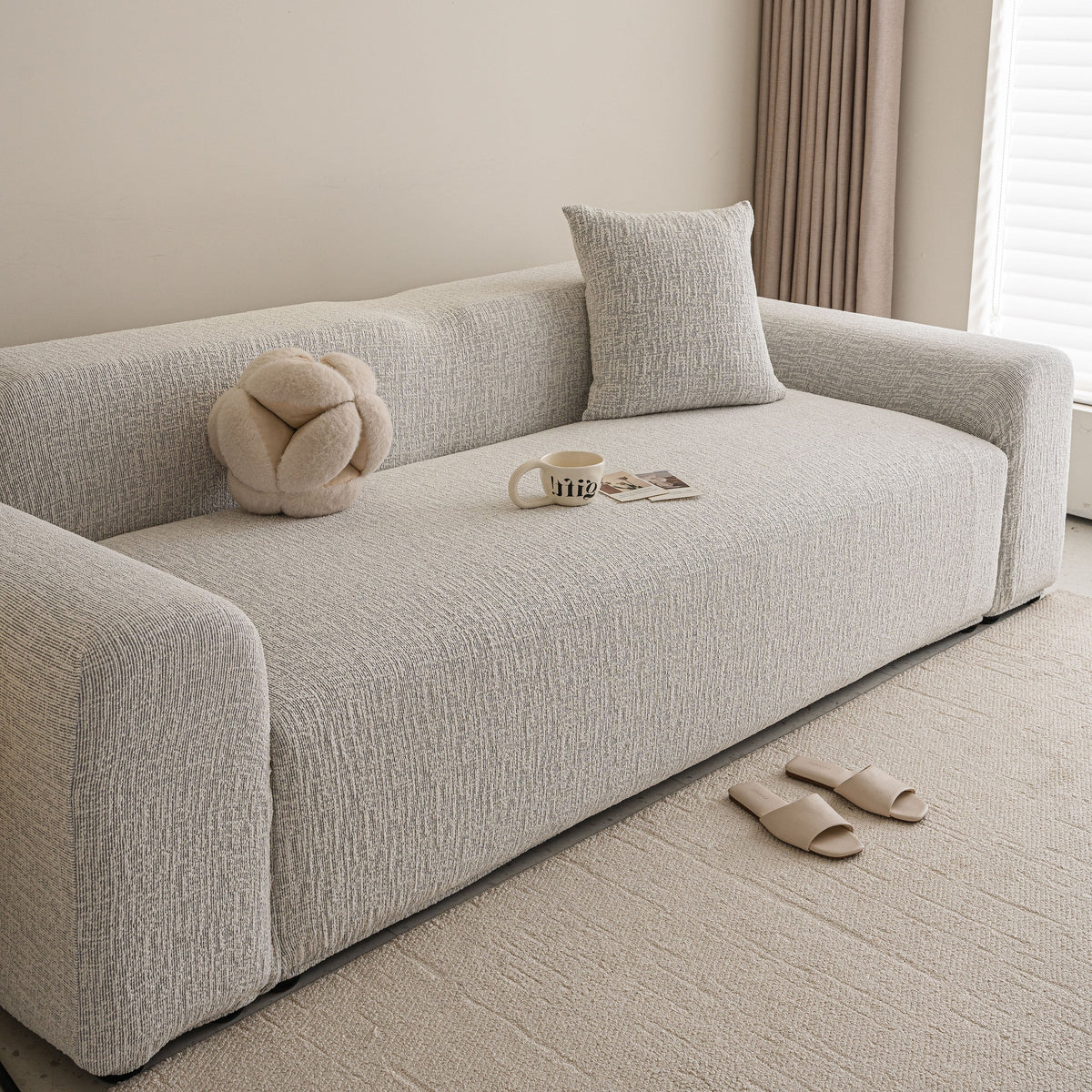 High Stretch Washable Slipcover, Non-Slip Washable Furniture Protector for Kids Pets