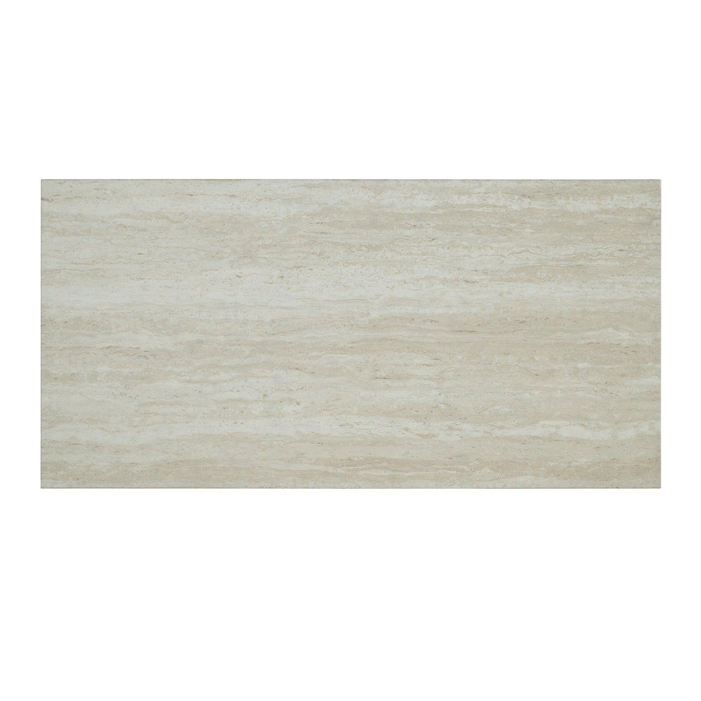 48" Modern Breakfast 1 Dining Table Set with 2 Stools for Apartment, Travertine Table Top