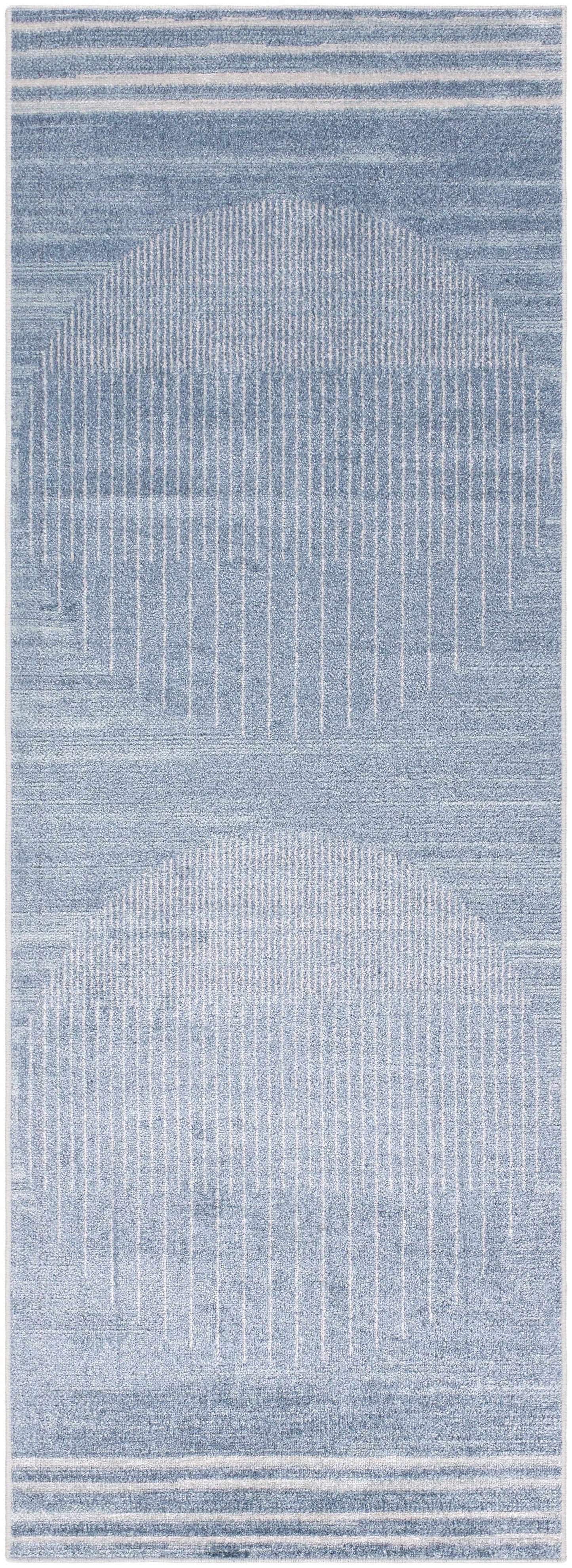 Thad Blue Washable Area Rug