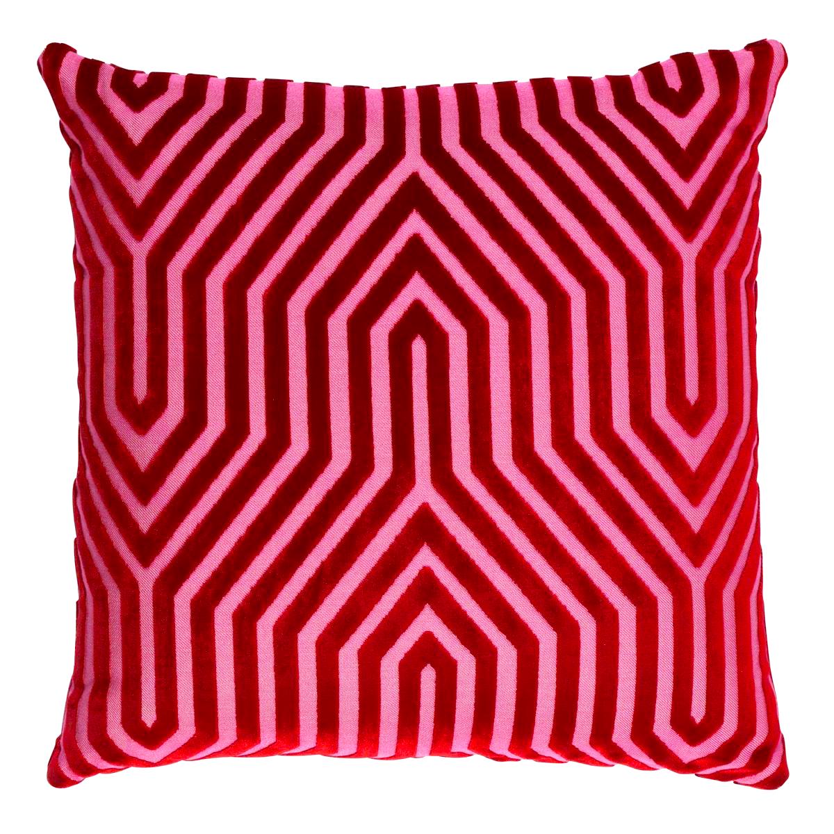 Vanderbilt Velvet Pillow Cover in Fuchsia, Schumacher Textiles