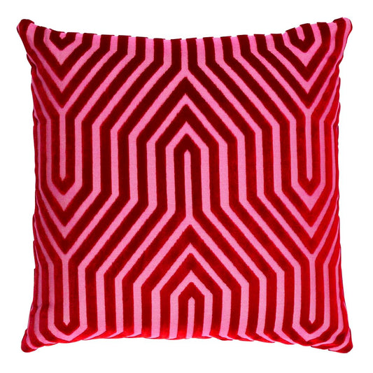 Vanderbilt Velvet Pillow Cover in Fuchsia, Schumacher Textiles