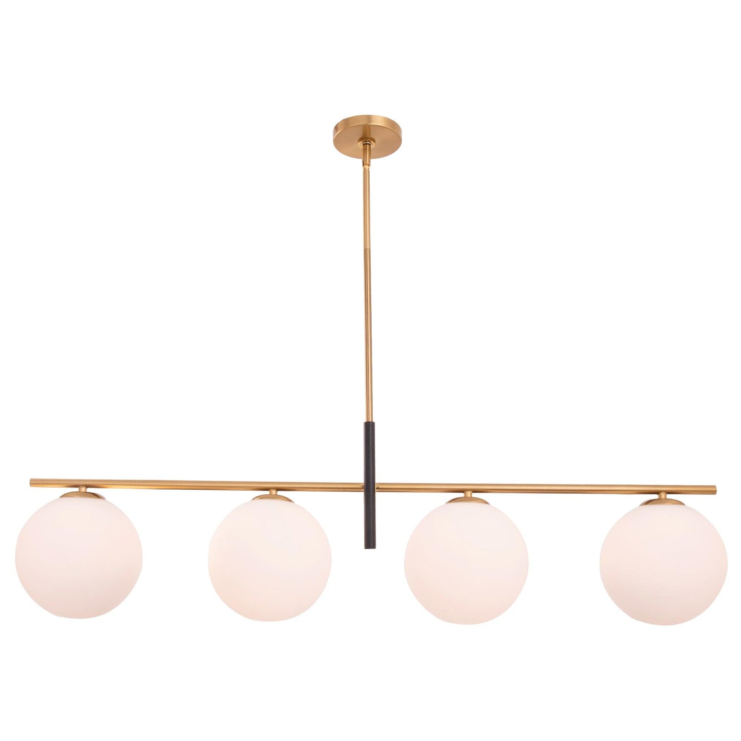Spark Modern Gold Linear 4 Light Chandelier