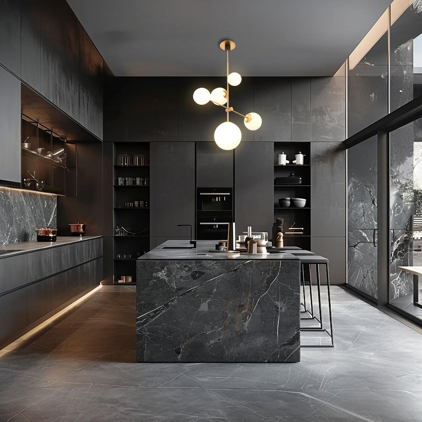 Spark Modern Gold 5 Light Dimmable Chandelier