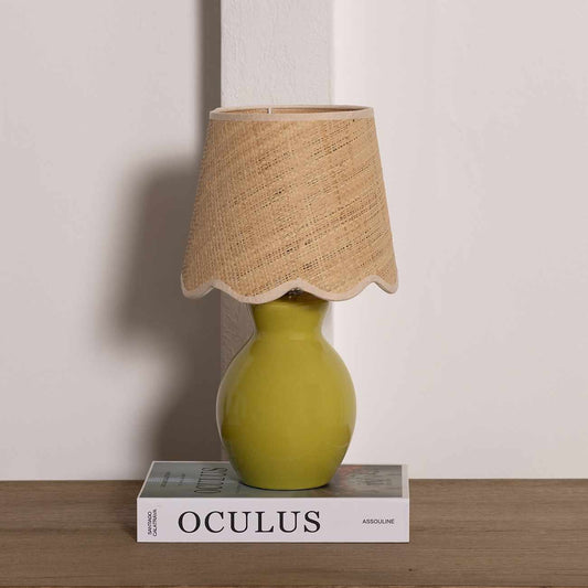 Salgareda Olive Rattan Table Lamp