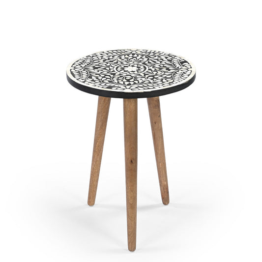 Nilgiri bone inlay end table