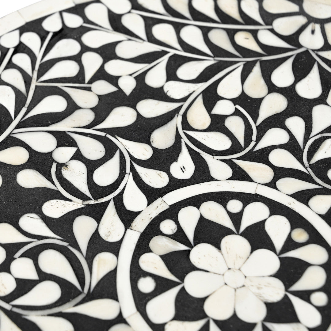 Nilgiri bone inlay end table