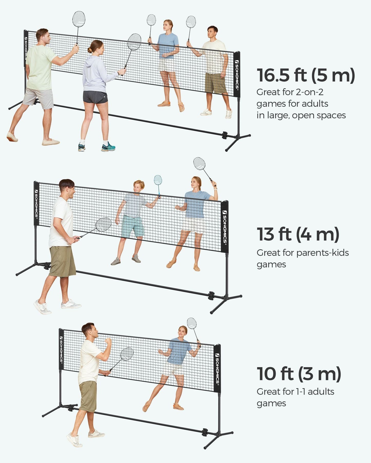 Black Badminton Net
