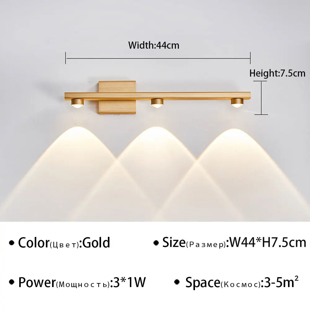 Modern LED Wall Light for Bathroom Mirror - Stylish Wall Sconce for Living Room, Bedroom, and Study