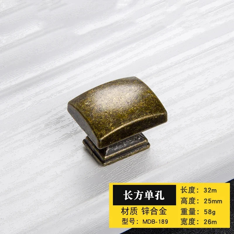 Antique Bronze Cabinet Handles - Retro Drawer Pulls, Vintage Zinc Alloy Kitchen Hardware for Furniture, Dresser, and Locker