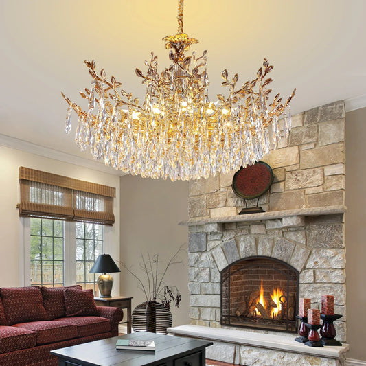Camille Gold Branch Crystal Chandelier