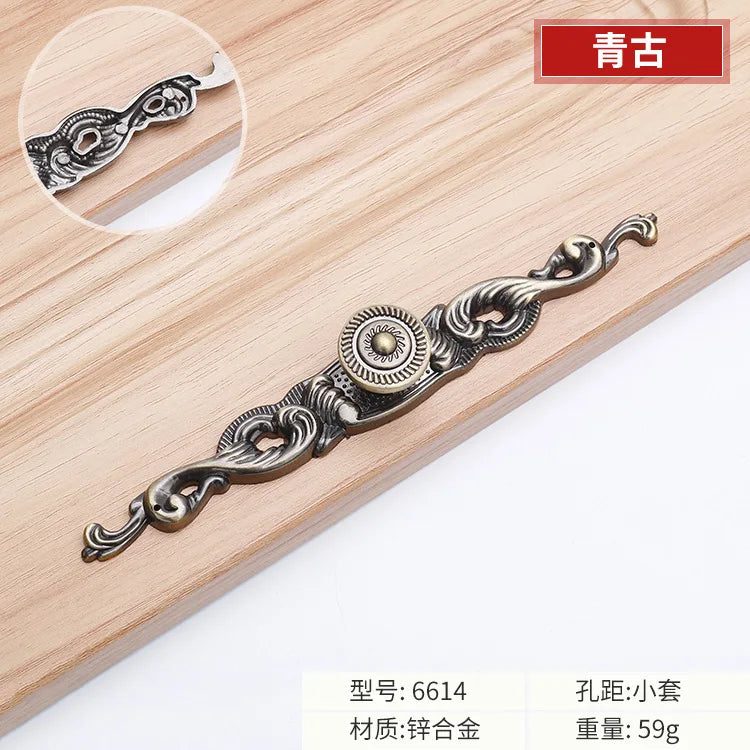 Antique Bronze Cabinet Handles - Vintage Zinc Alloy Drawer Pulls for Furniture