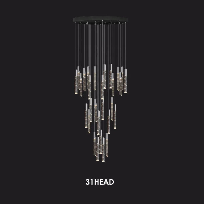 LED Modern Staircase Chandelier - Creative Lighting for Duplex Loft and Villas