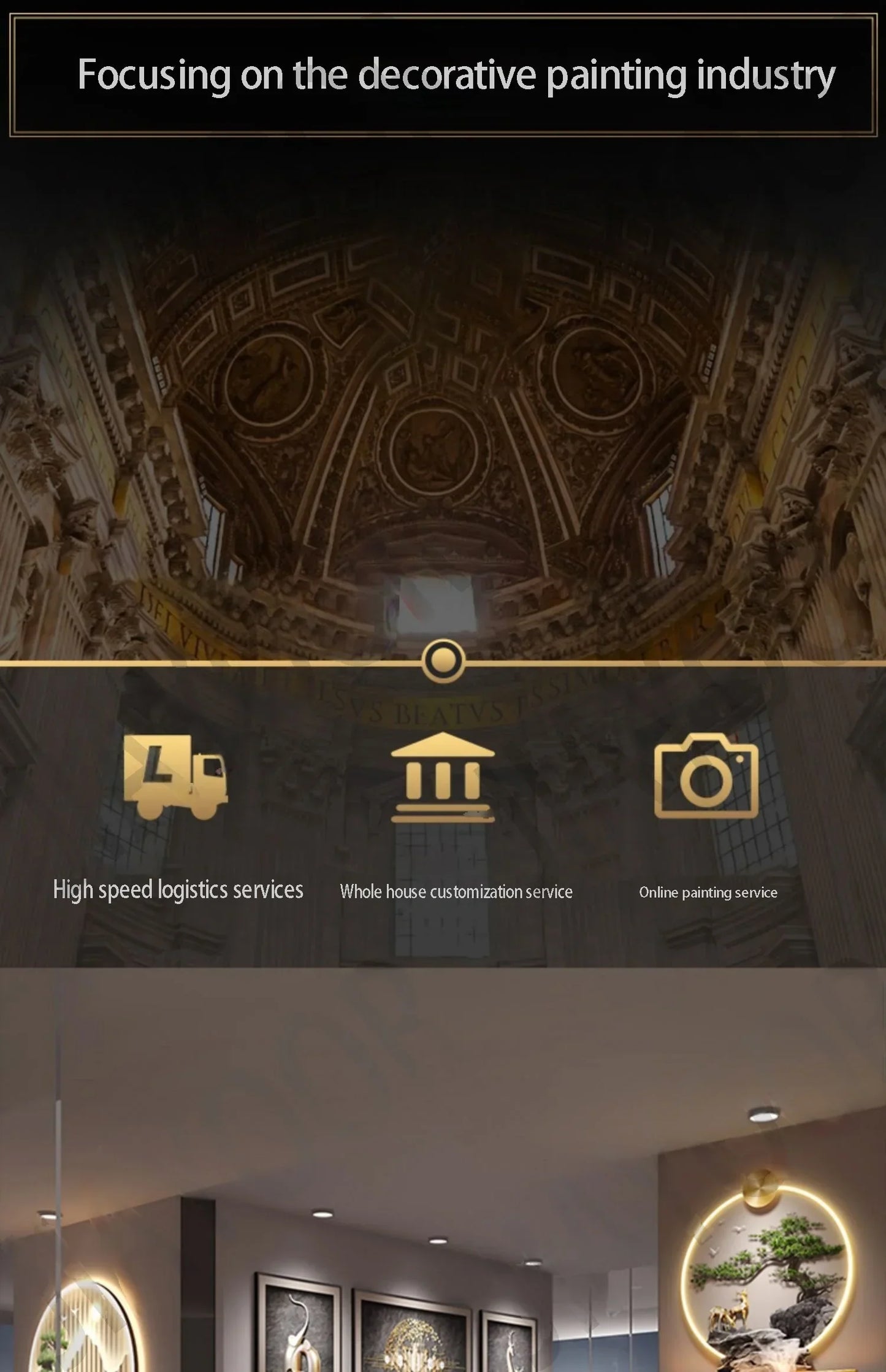 Dlight Decor Elk Mural LED Wall Light Pendant