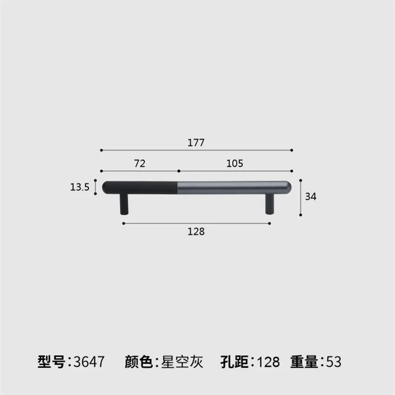 Dual tone Long Kitchen Cabinet Handles – Multicolor Wardrobe and Drawer Knobs