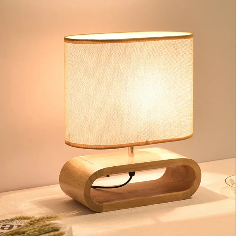 Creative Wooden Robot LED Table Lamp - Nordic Art Decor for Reading, Bedroom, and Home