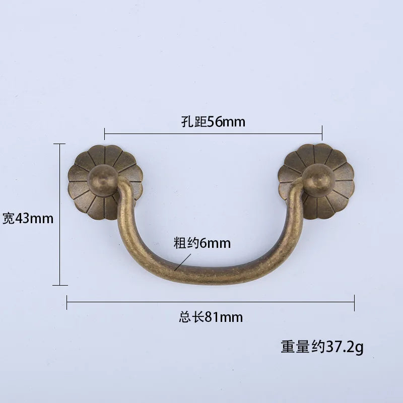Antique Brass Arch Cabinet Pulls – Vintage Drawer Handles for Home Improvement