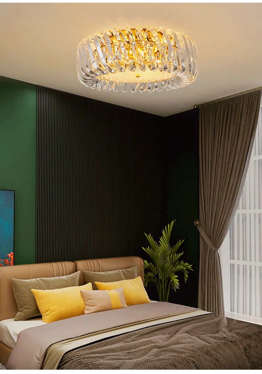 Olivia's Art Deco Crystal Glass LED Chandelier