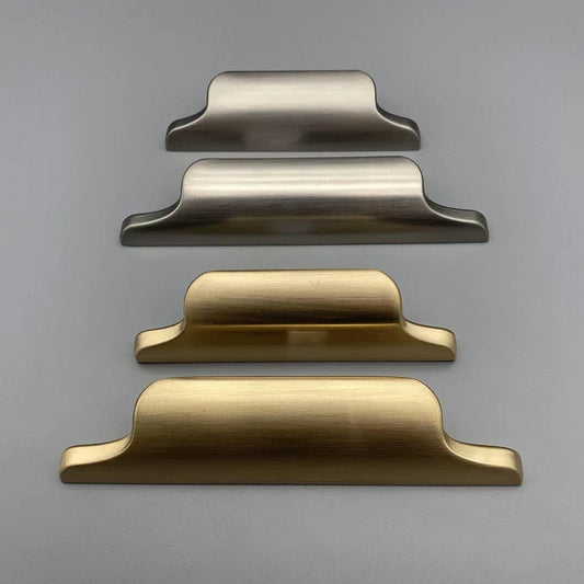 Luxury Zinc Alloy Curved Cabinet Handles - Modern Drawer Pulls for Wardrobes and Shoe Cabinets