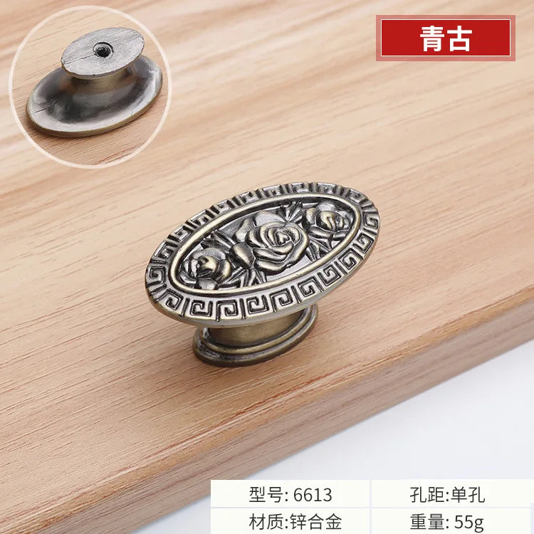 Antique Bronze Cabinet Handles - Vintage Zinc Alloy Drawer Pulls for Furniture
