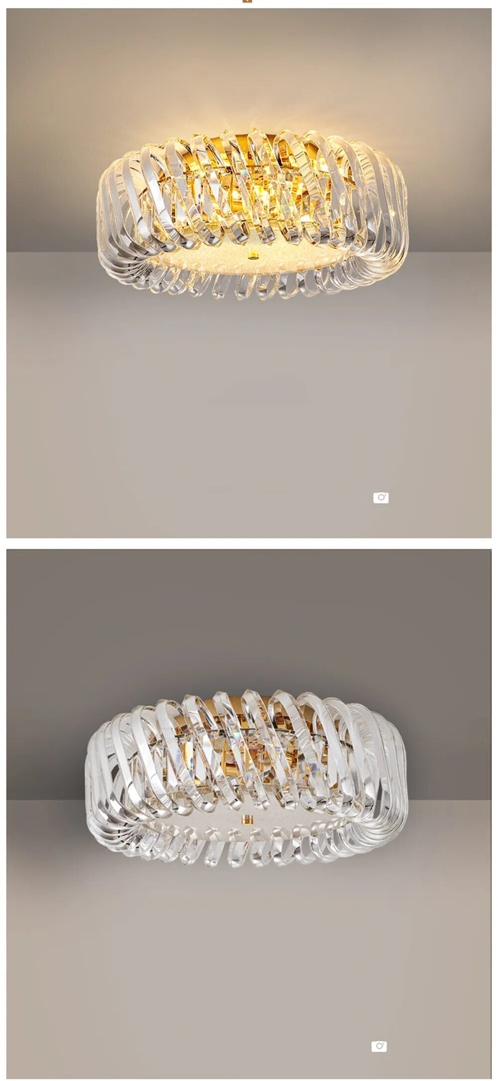 Olivia's Art Deco Crystal Glass LED Chandelier