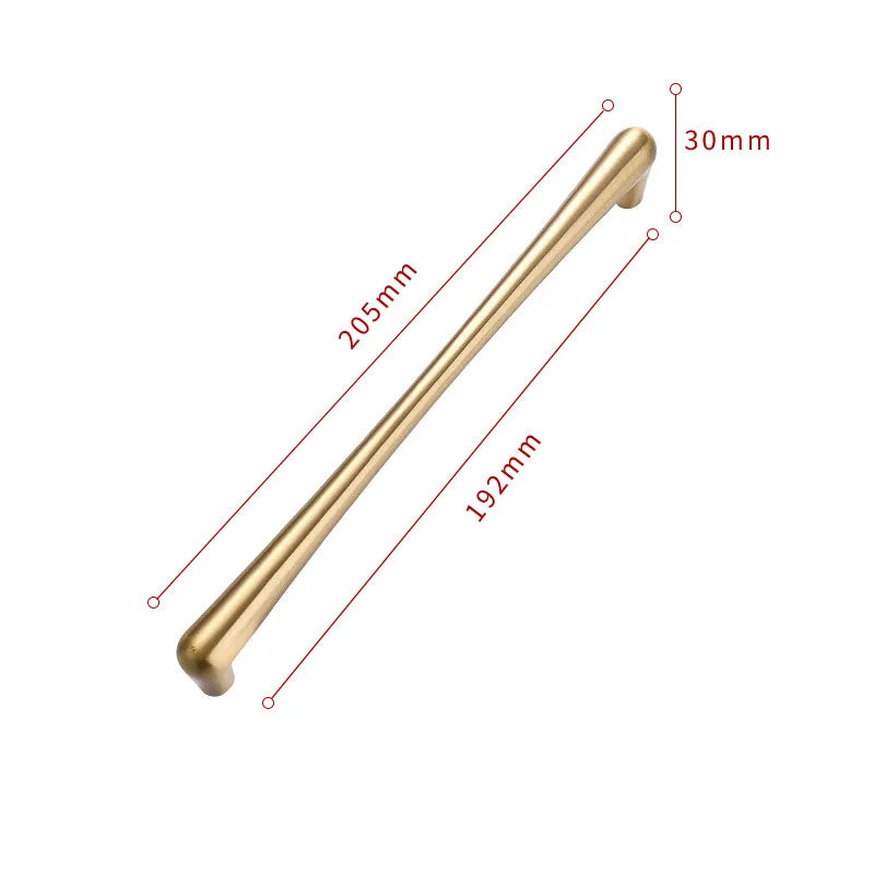 Solid Brass Cabinet Handles – Satin Brass Gold Bar Pulls and Knobs for Drawers and Wardrobes