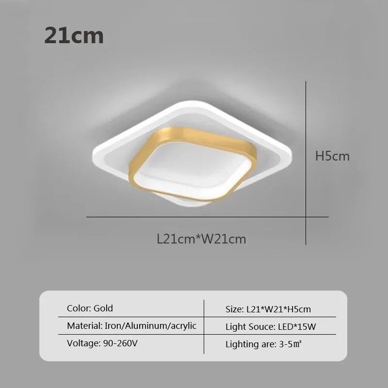 Modern LED Surface Mount Ceiling Light - Versatile Lighting Fixture for Cloakroom, Bedroom, Hallway, and Living Room