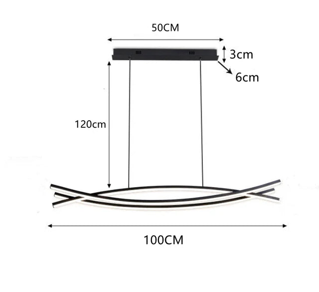 Contemporary Aluminum Ceiling Chandelier - Modern Design for Dining Tables, Kitchen Islands, and More