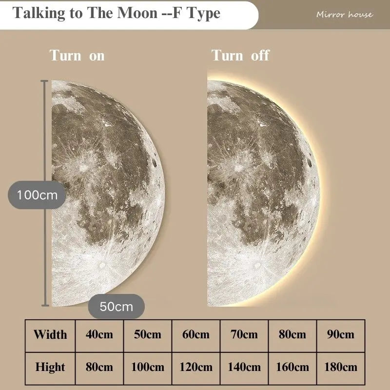 Dlight Decor LED Moon Wall Lamp with Remote Dimming