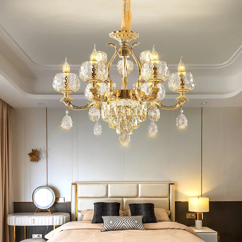European Modern Simple Chandelier - Luxury Lighting for Home, Villa, Hotel, and Duplex Architectural Spaces